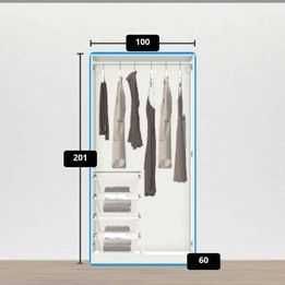 Roupeiro IKEA Preto-castanho com 2 portas e 4 cestos/gavetas