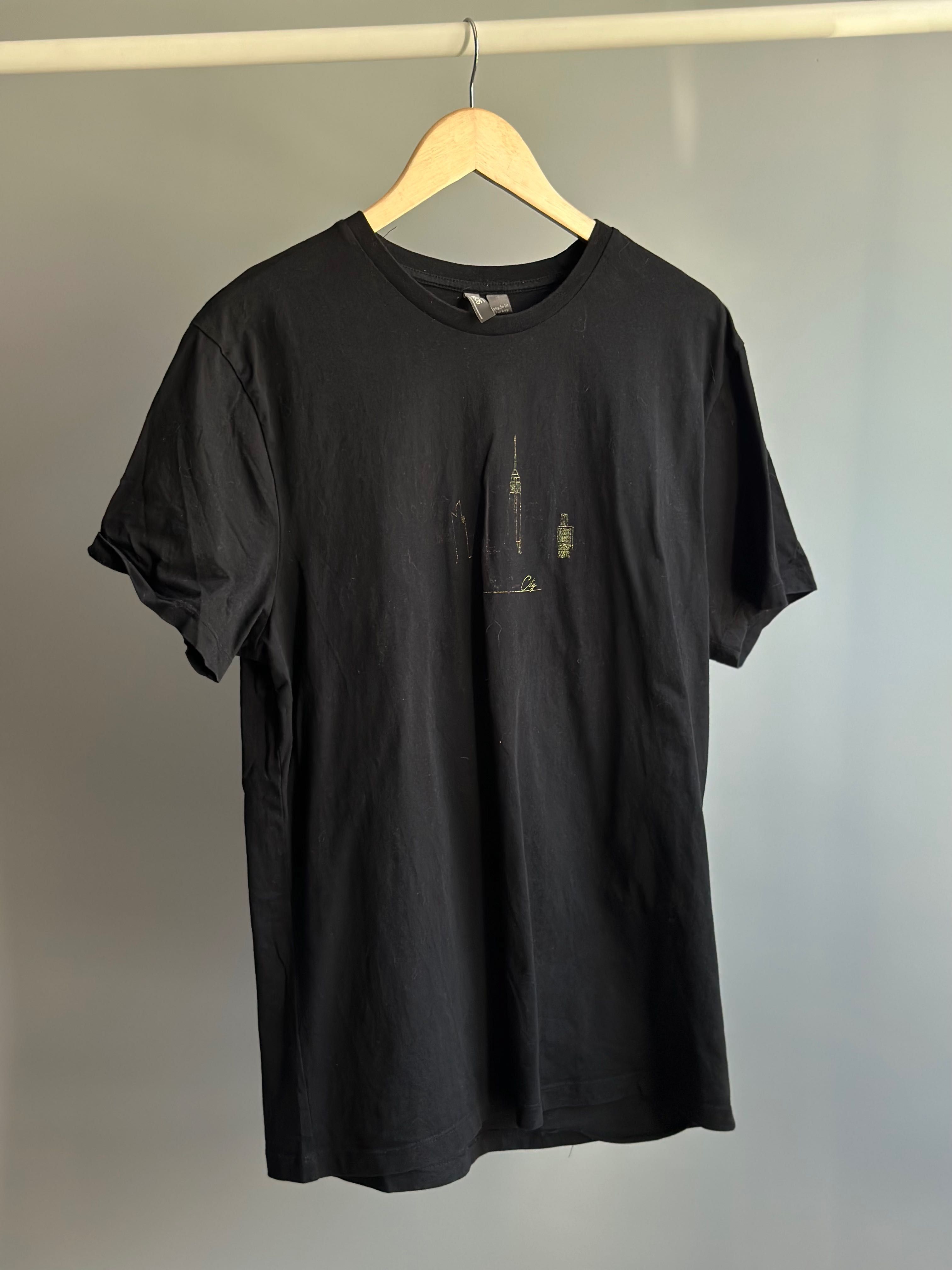 Czarny czarna basic tshirt koszulka bluzka, asos, rozmiar L 40 XL 42
