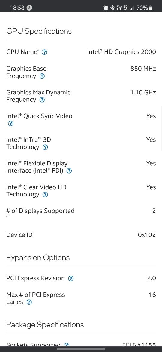 Intel core i3-2120 3.30ghz