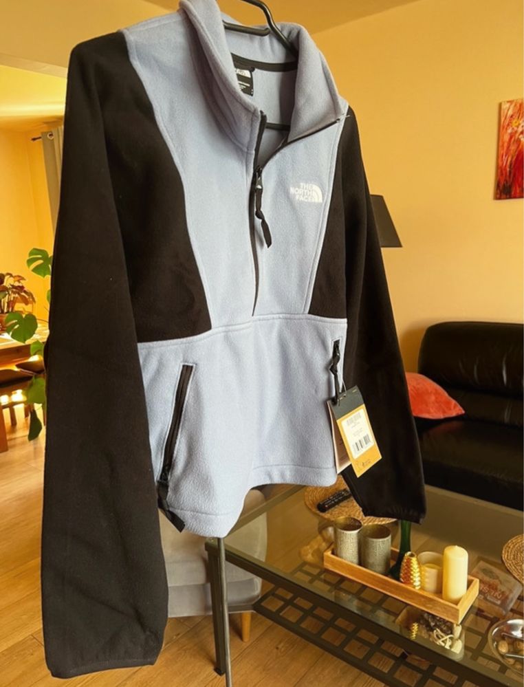 The North Face Attitude Zip Kurtka Z Polaru Baby Blue Black S
