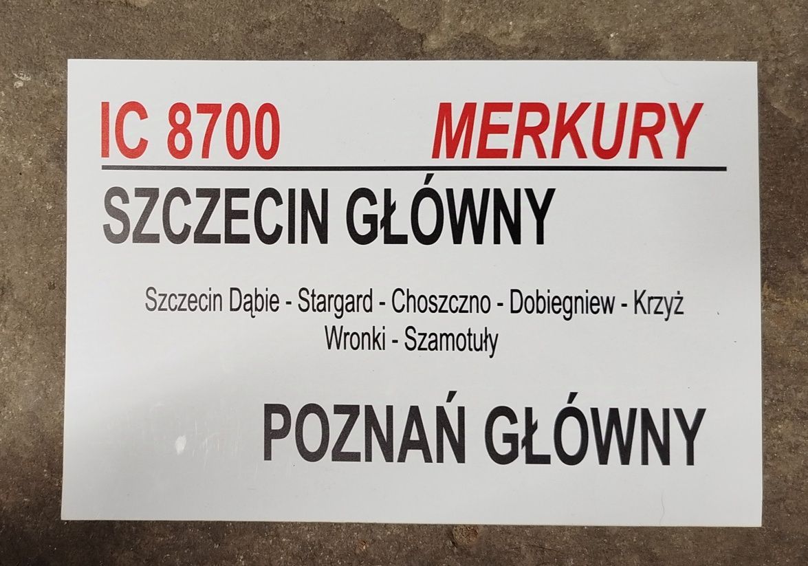 Tablica kierunkowa z IC Merkury