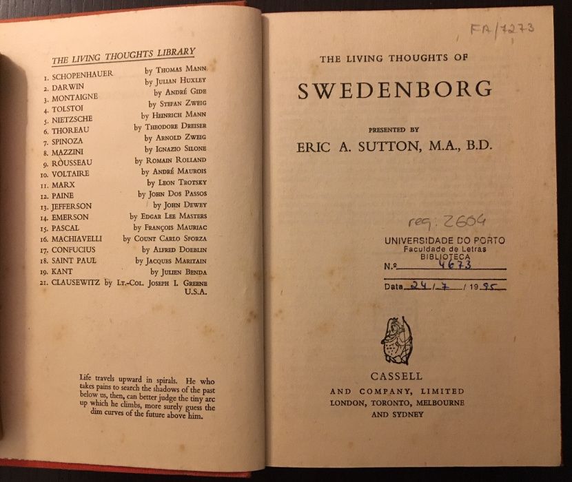 The living thoughts of Swedenborg - Eric A. Sutton