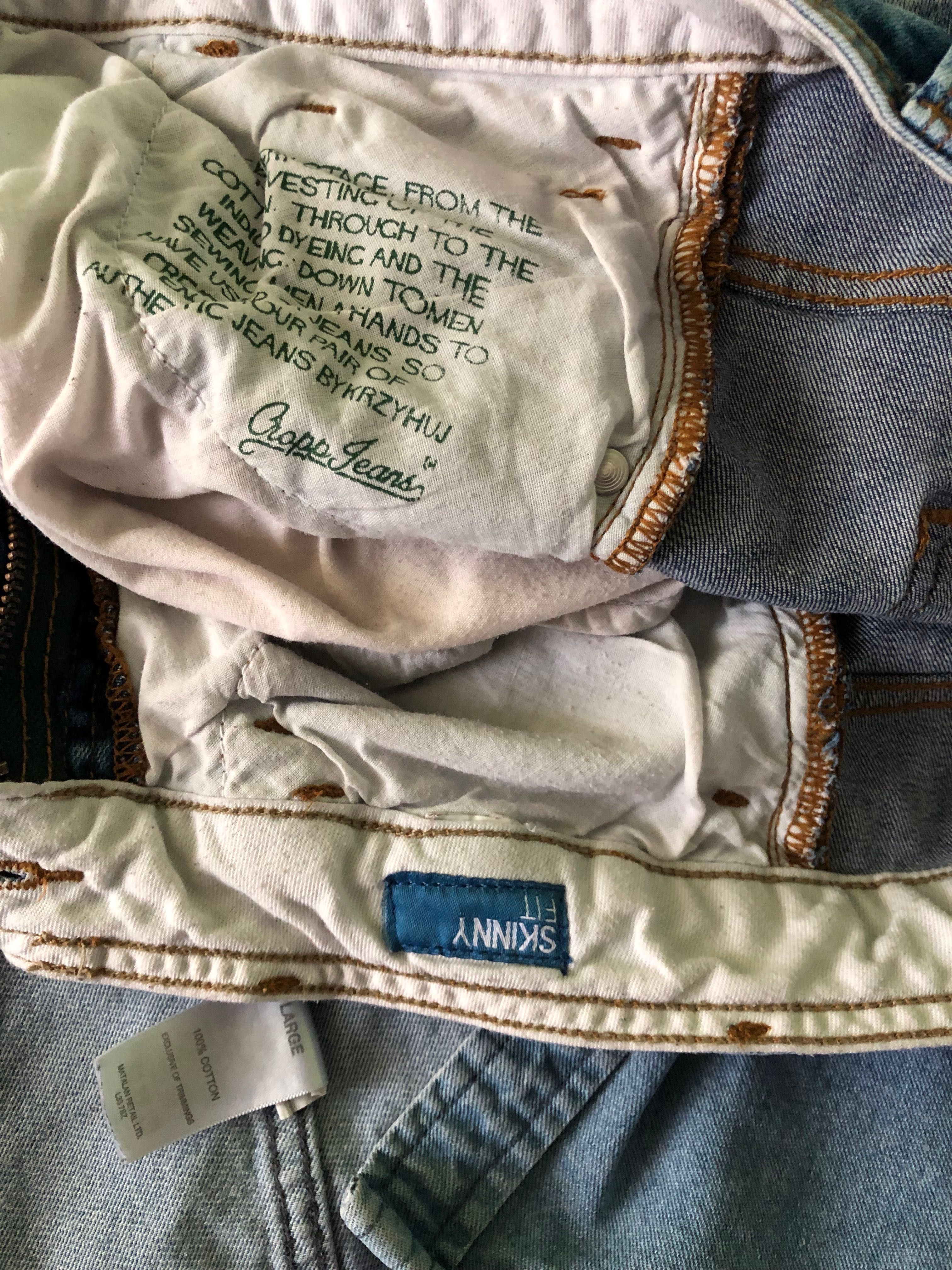 Sprzedam jeansowy dres (spodnie jeansowe + bluza jeansowa)