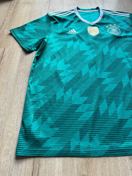 Koszulka Adidas Niemcy Away 2018 Climalite, teal rozmiar XL