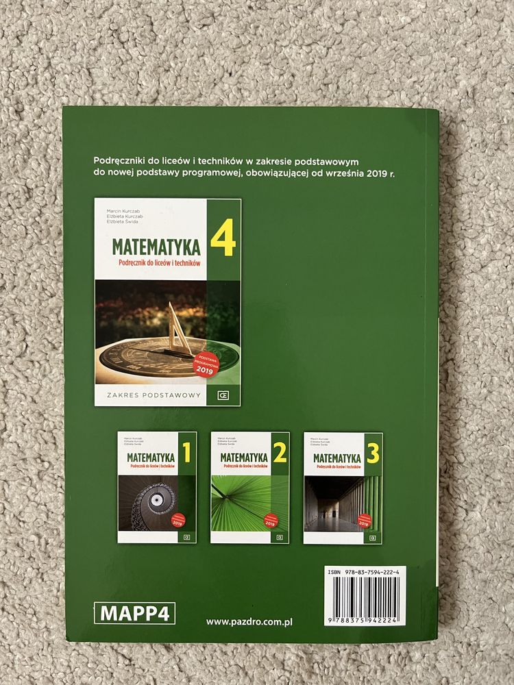 Matematyka 4 podręcznik OE pazdro