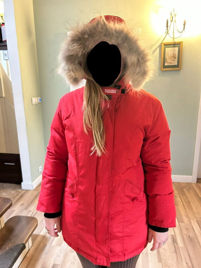 Woolrich kurtka puchowa zimowa L / M czerwona