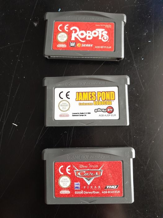 Robots, James Pond e cartucho Cars GBA