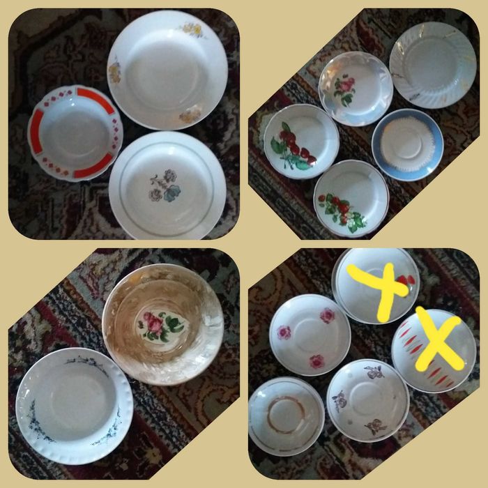 Тарелки для первых.вторых блюд.детские и блюдца разные