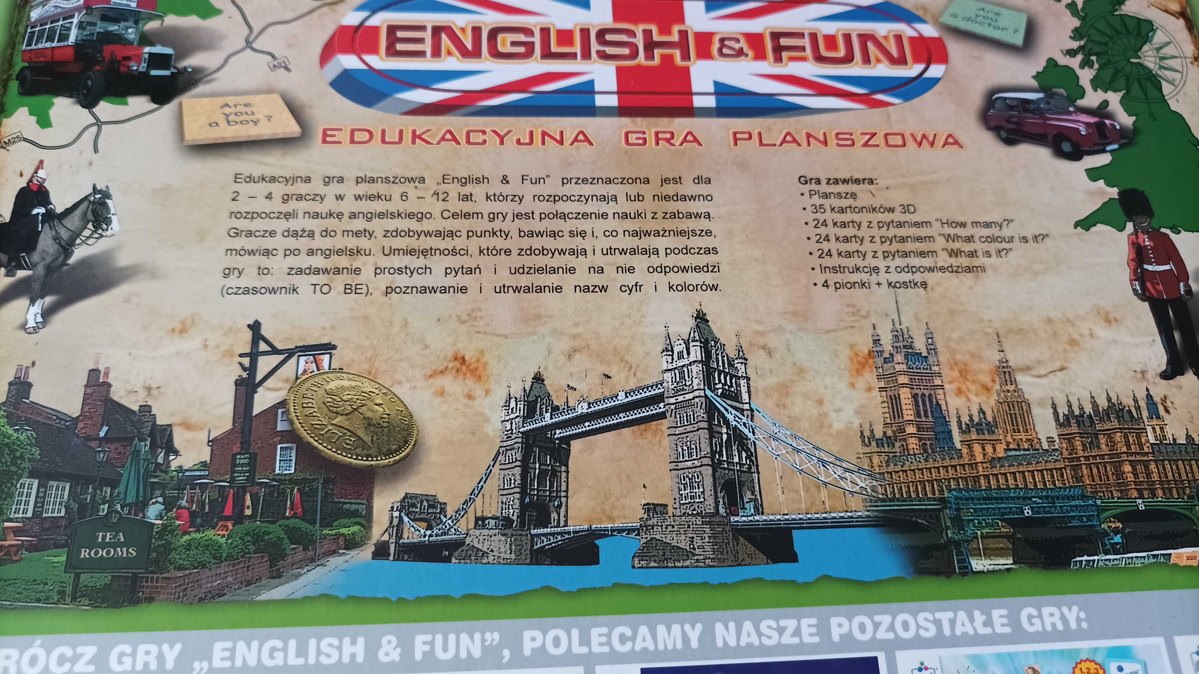 English & Fun gra edukacyjna angielski dzieci początkujący SP teacher