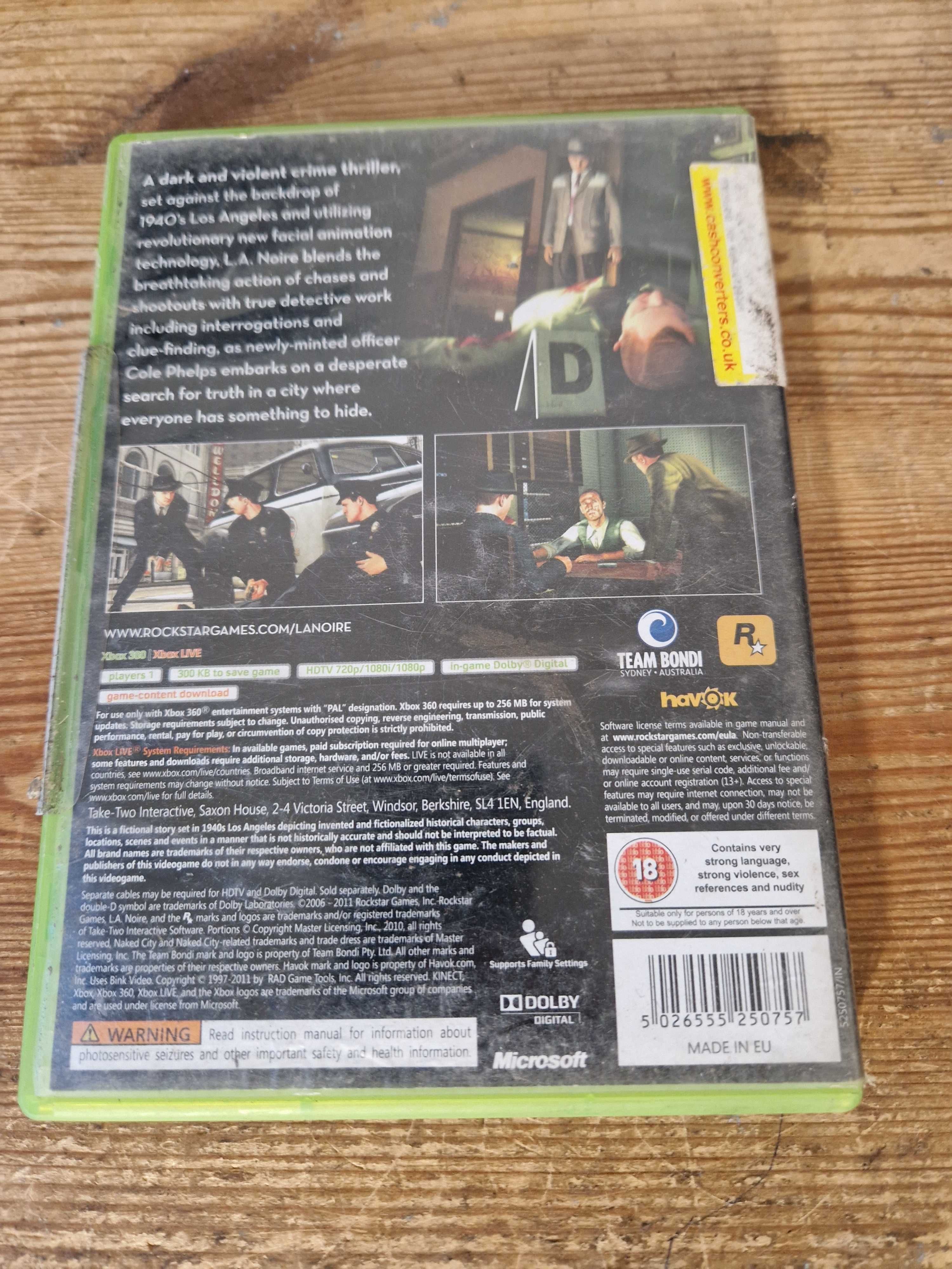 L.A. Noire Complete Edition Microsoft Xbox 360 (2536)