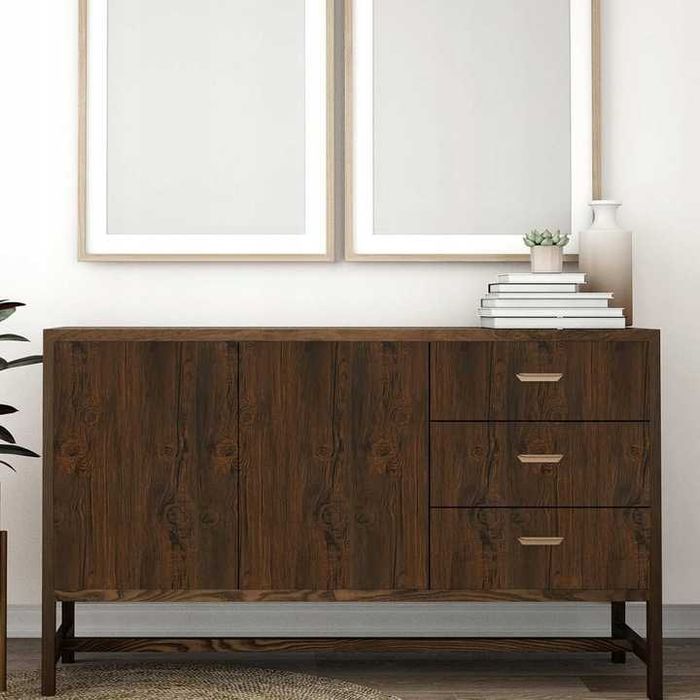 Folia samoprzylepna 40x300 cm ciemny brąz drewno vintage meble