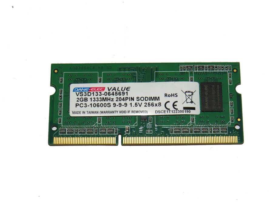 Dane Elec Pamięć RAM DDR3 model VS3D133 2GB PC3-10600