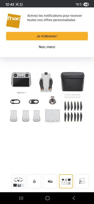 DJI Pack Mini 3 Voe Plus (RC), Dron Mini com câmara leve e dobrável