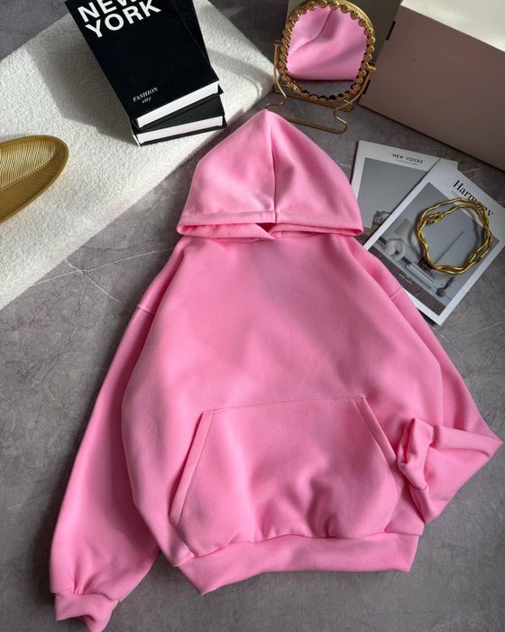 Женское худи на флисе с крыльями розовое Жіноче худі трьохнитка фліс