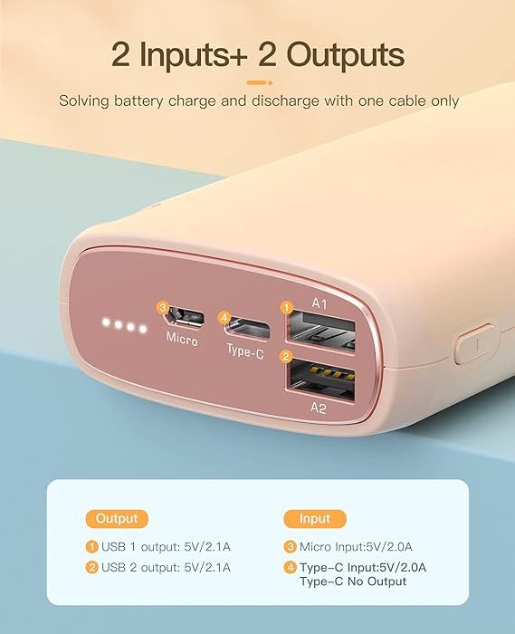 KUULAA przenośna ładowarka power bank 26800mAh vv