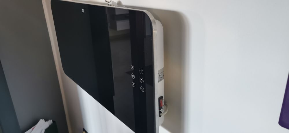 Grzejnik elektryczny szklany czarne szkło