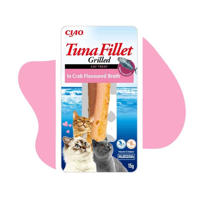 Inaba Ciao In Crab Flavoured Broth 15g Filet tuńczyka w bulionie krab