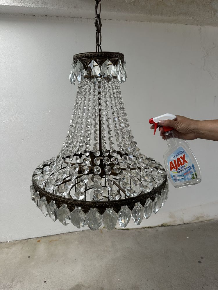 Vintage Candeeiro cristal