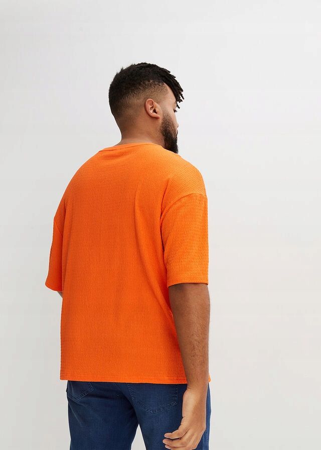 B.P.C t-shirt męski pomarańczowy strukturalny XL.