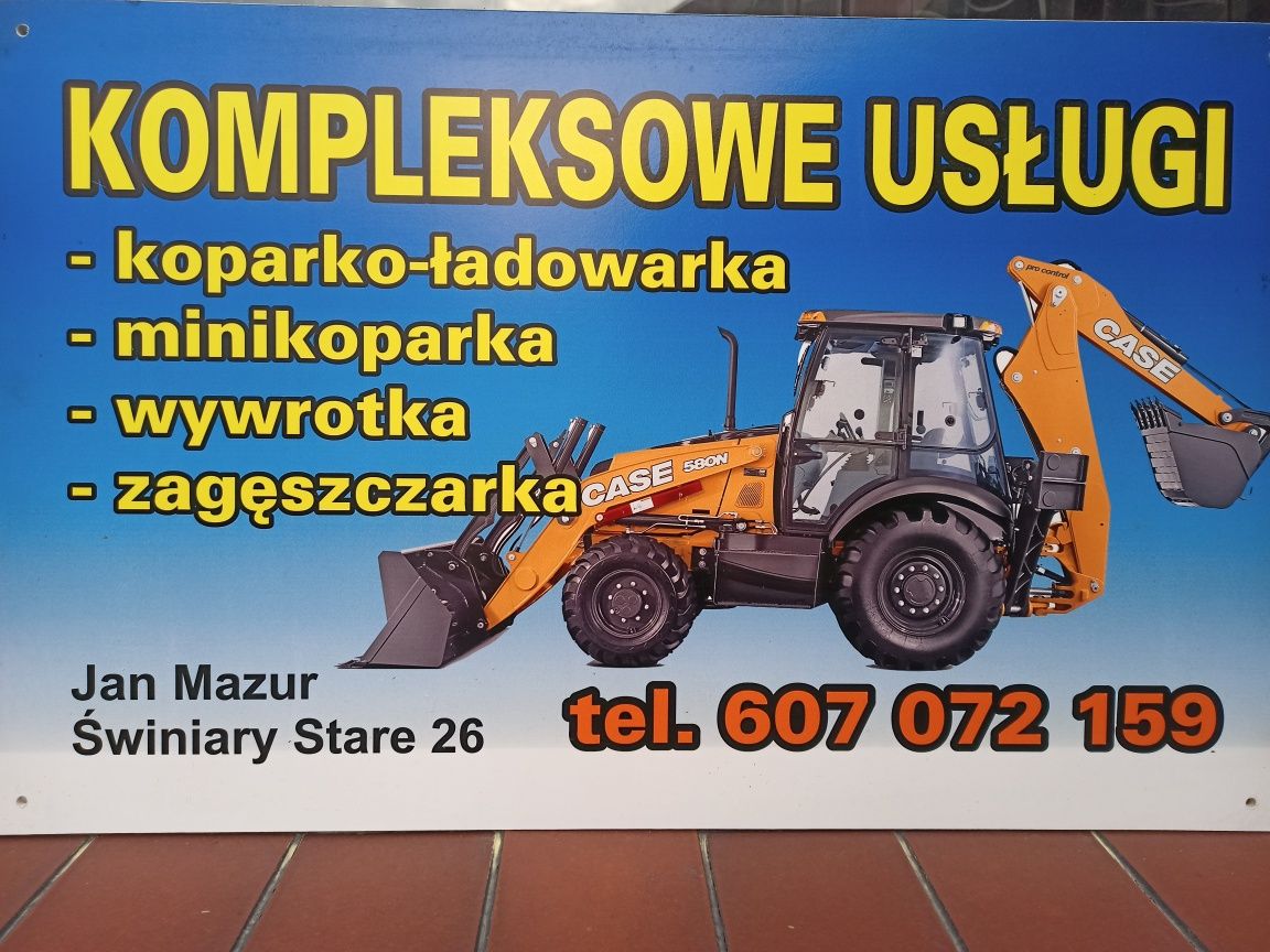 Usługi Koparko ładowarka mini koparka