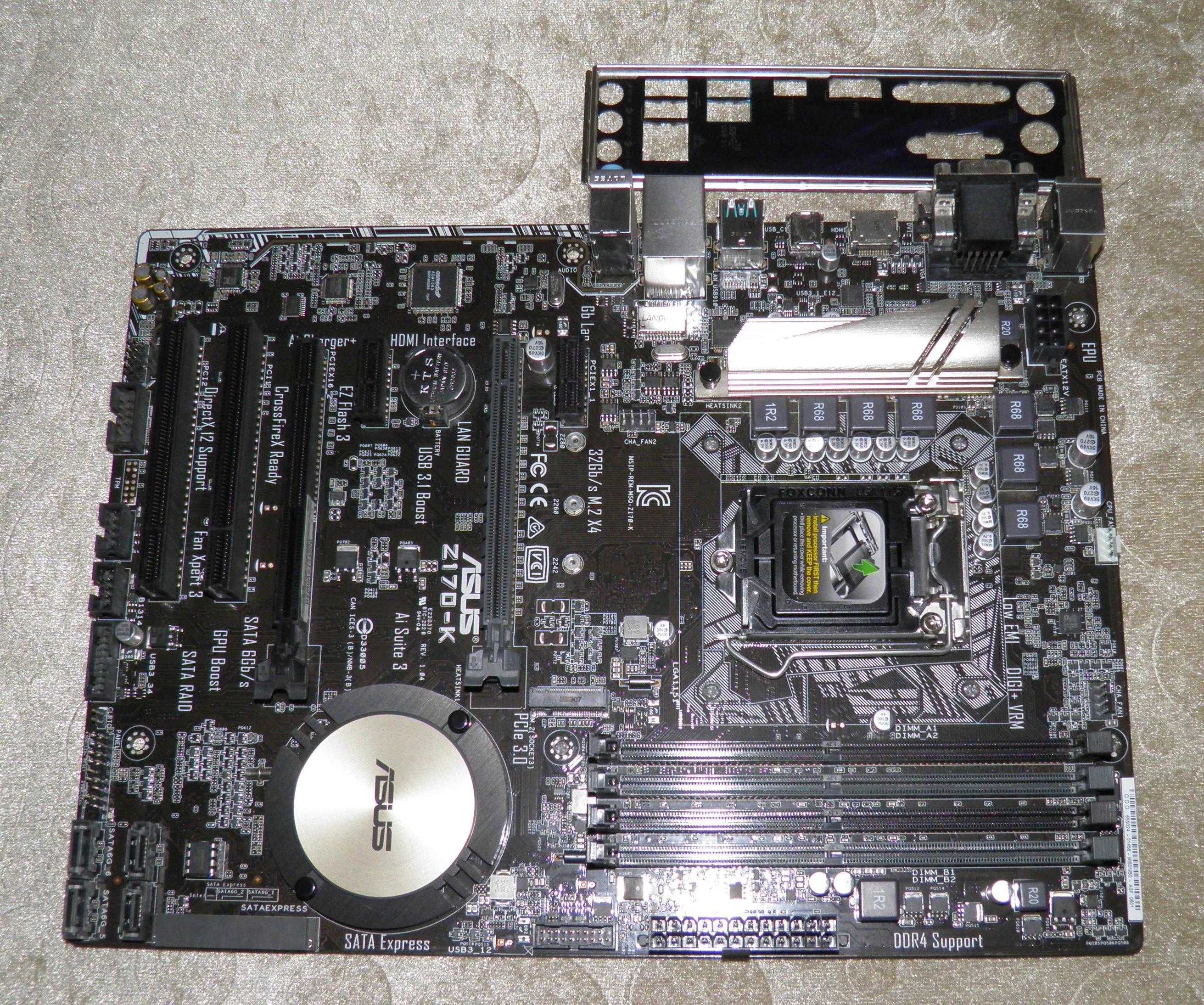 Socket 1151 ASUS Z170-K для Intel 6.7 Gen