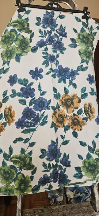 Lniany obrus PRL  135x177