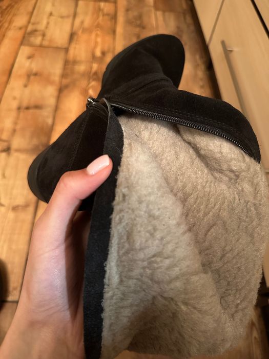 Зимові чоботи (сапоги) жіночі, натуральна замша