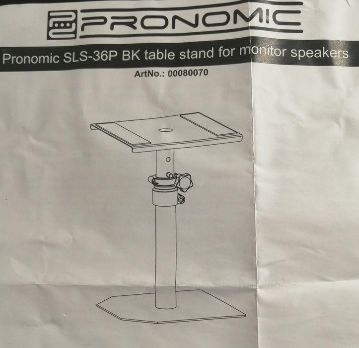 Statyw do monitorów studyjnych(głośników), Prosonic- metalowy,do 20kg.