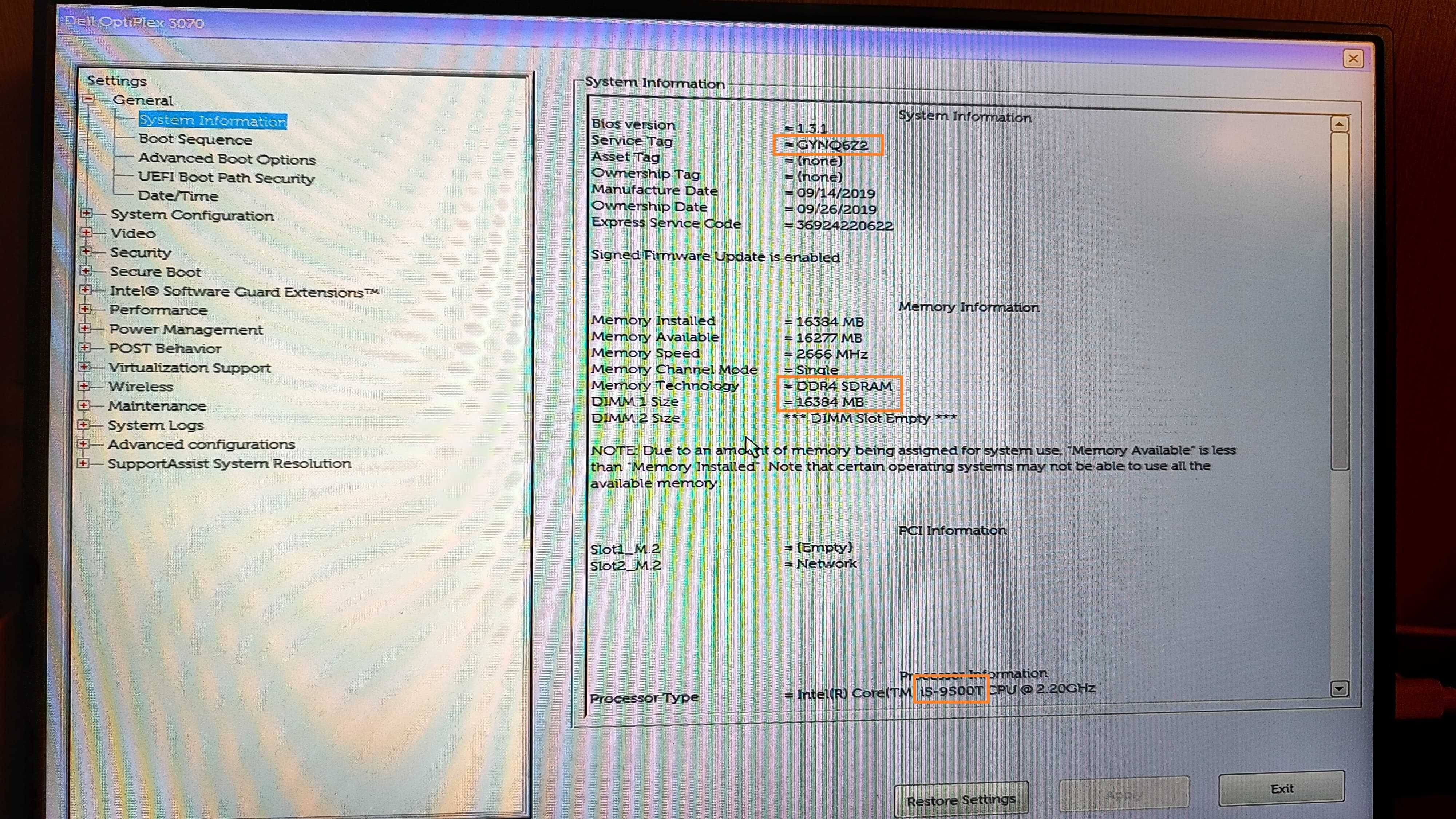 Компьютер Dell Optiplex 3070 i5 9500t 16GB DDR4, 120GB SSD, WiFI+BT