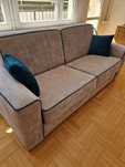 Sofa 200x95x88 kolor szary, cm stan bardzo dobry