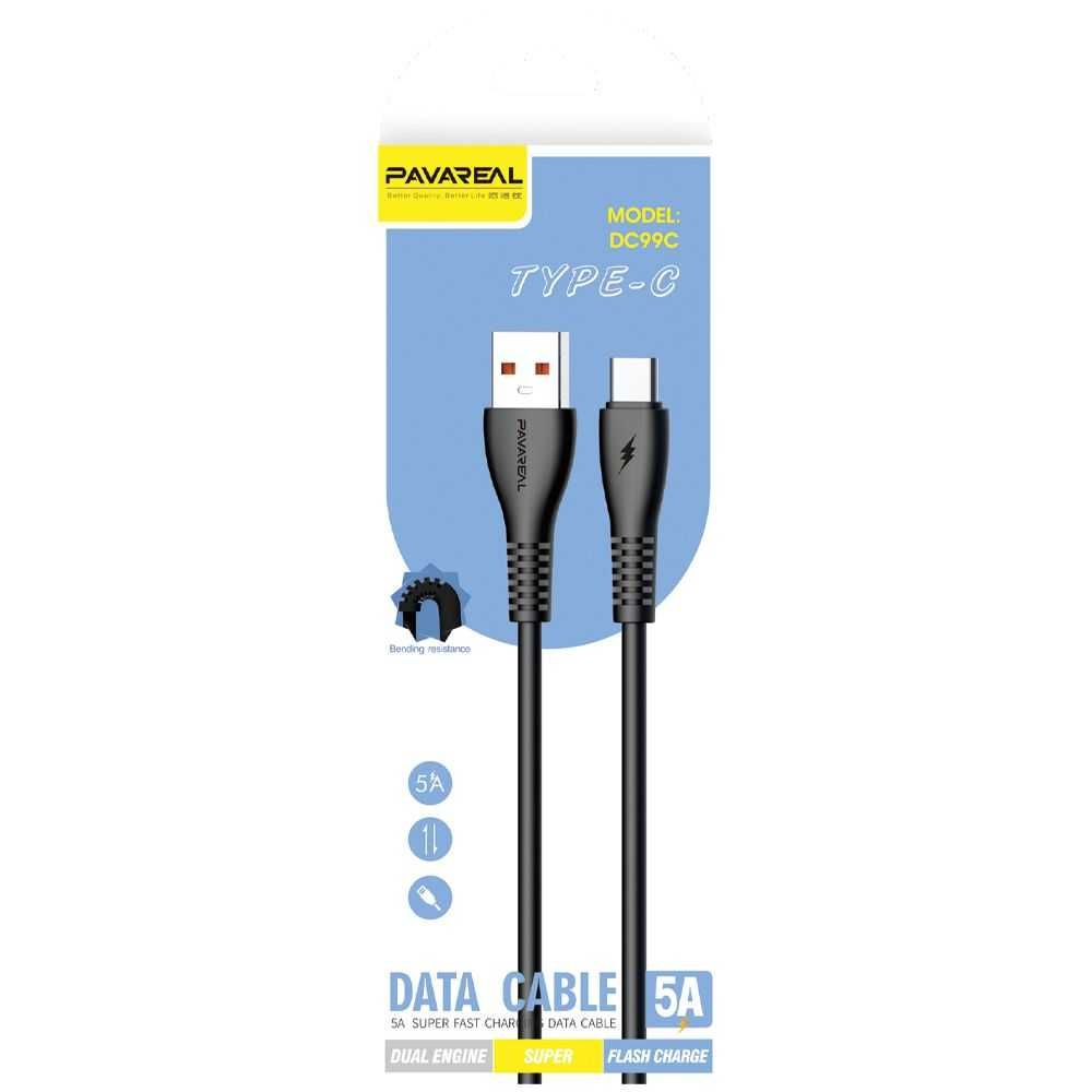 PAVAREAL kabel USB do Typ C 5A PA-DC99C 1 m. czarny