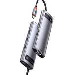 Hub Baseus Metal Gleam 8w1 Usb-c - Usb-c Pd 100w 1x Hdmi 4k 30Hz 1x cz