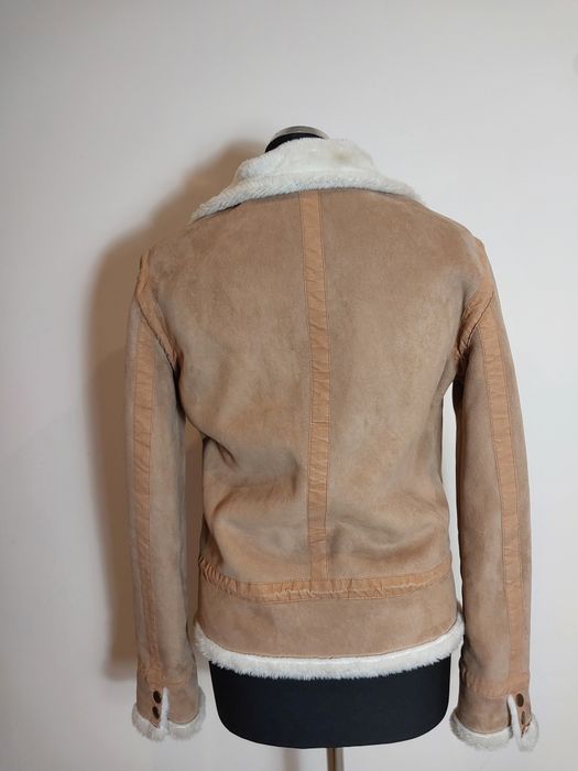 Ciepły kożuch futerko rozmiar S,M kurtka ocieplana