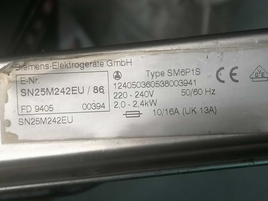 Painel comandos frontal máquina de lavar loiça Siemens