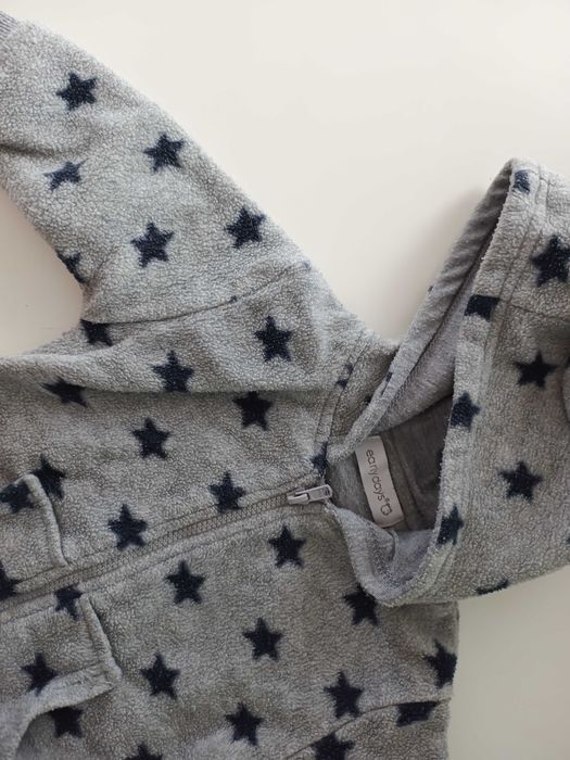 szara bluza z kapturem chlopieca dla chlopca 74cm 6-9mies niemowleca