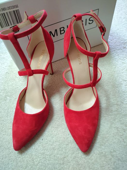 Szpilki Symbiosis czerwone rozmiar 38