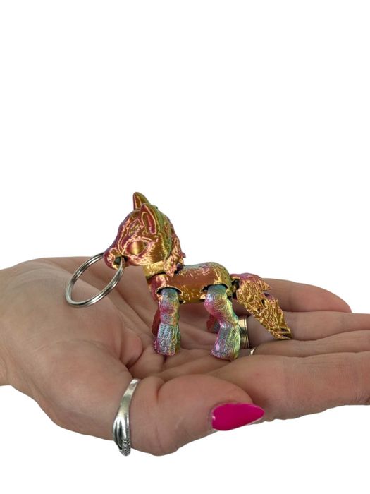 Brelok ruchomy Konik, druk 3D, magiczna dekoracja-zabawka-prezent