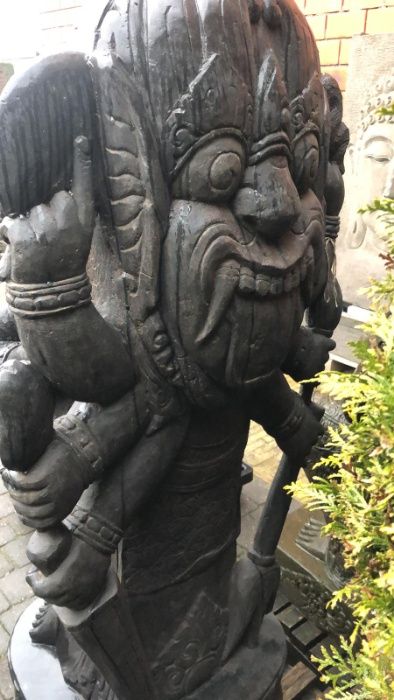 Ganesha H125cm rzeźba z kamienia lawy - Uosabia witalność i żywotność