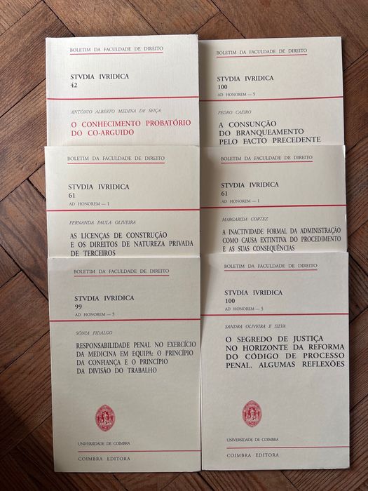 Stvudia iuridica - Boletim FDUC - vários volumes