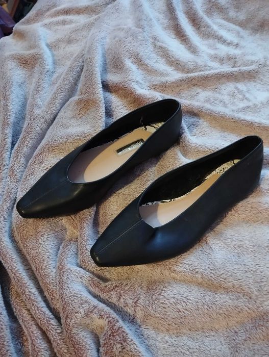 Czarne baleriny spiczaste Primark 38