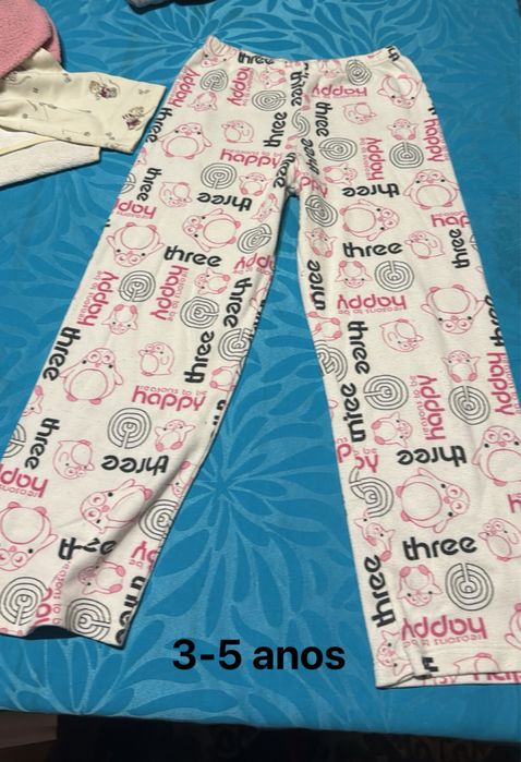 3 calças de pijama para criança