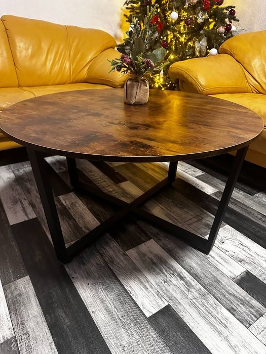 Стол кофейный в стиле лофт 88×88