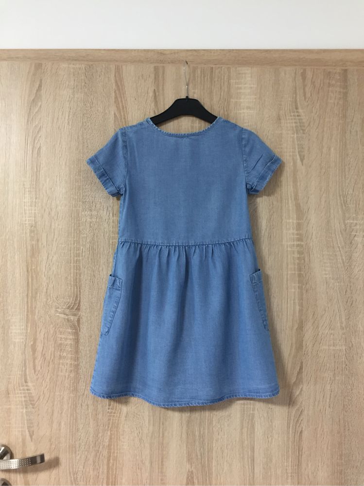 Sukienka dżinsowa cienka H&M rozmiar 122
