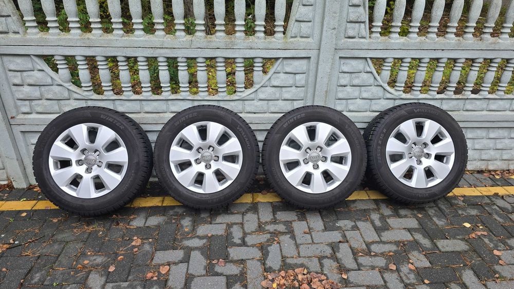 Felgi aluminiowe 16 5x112 z oponami zimowymi 225/55 16 z 2023r