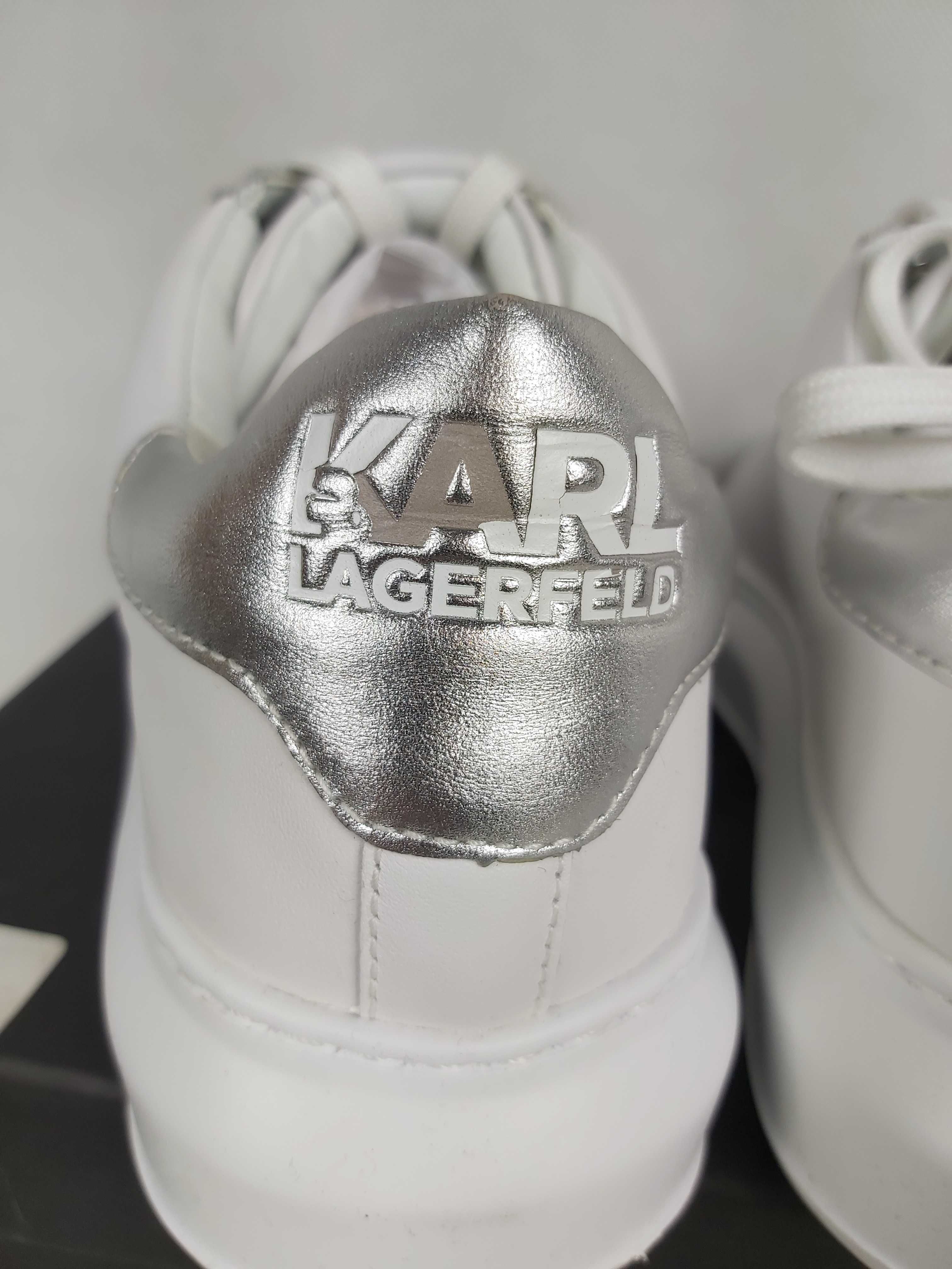 Nowe sneakersy KARL LAGERFELD 40 trampki skorzane ikonic logo