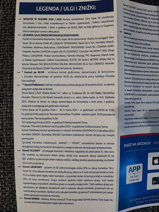 Tatry super ski SkiPass 7 dni