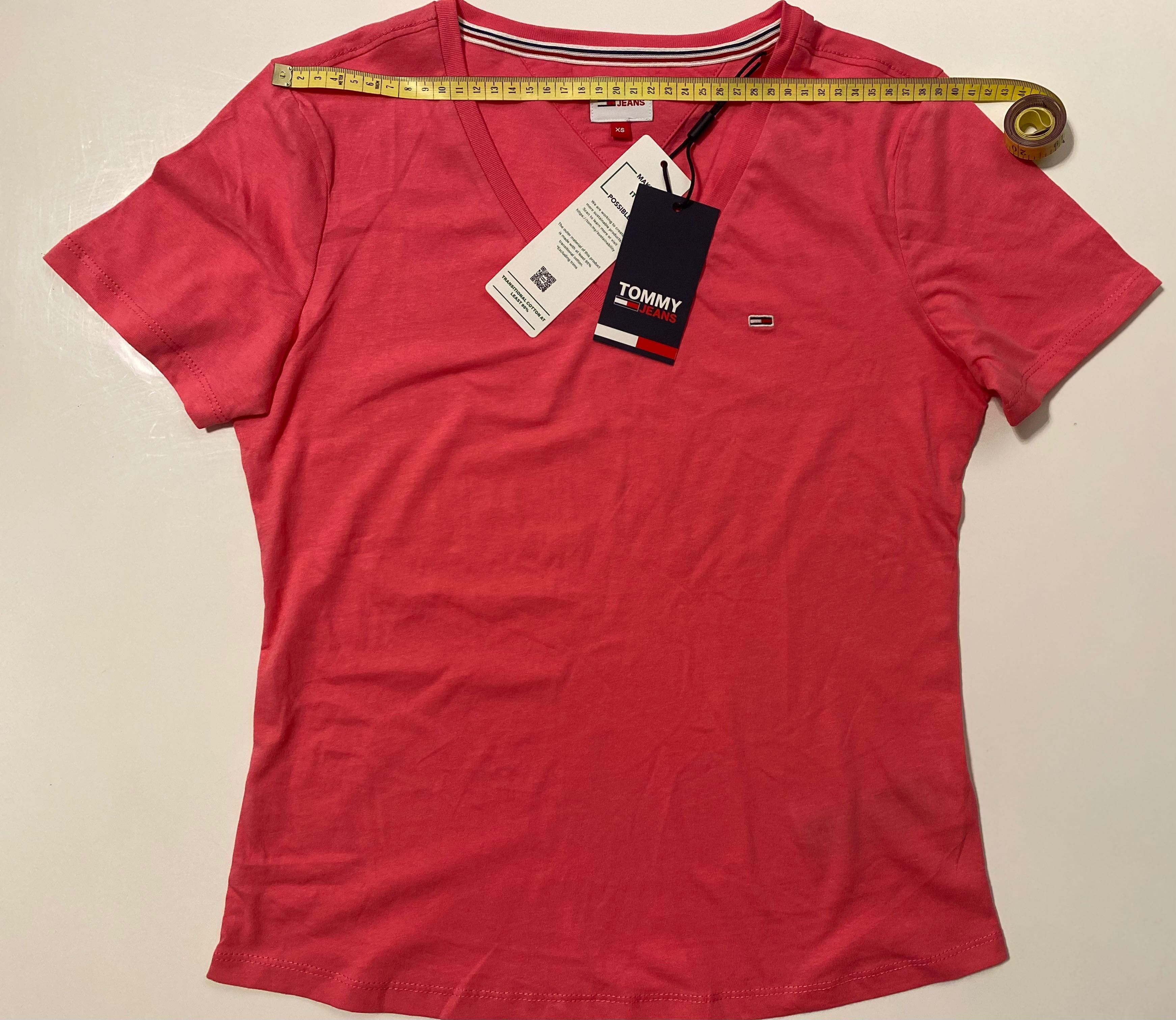 Koszulka T-shirt Tommy Hilfiger Jeans różowa XS nowa z metką