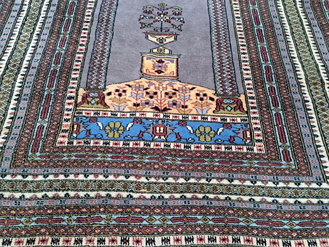 Przepiękny salonowy pakistański wełniany ręcznie tk dywan 130x190cm