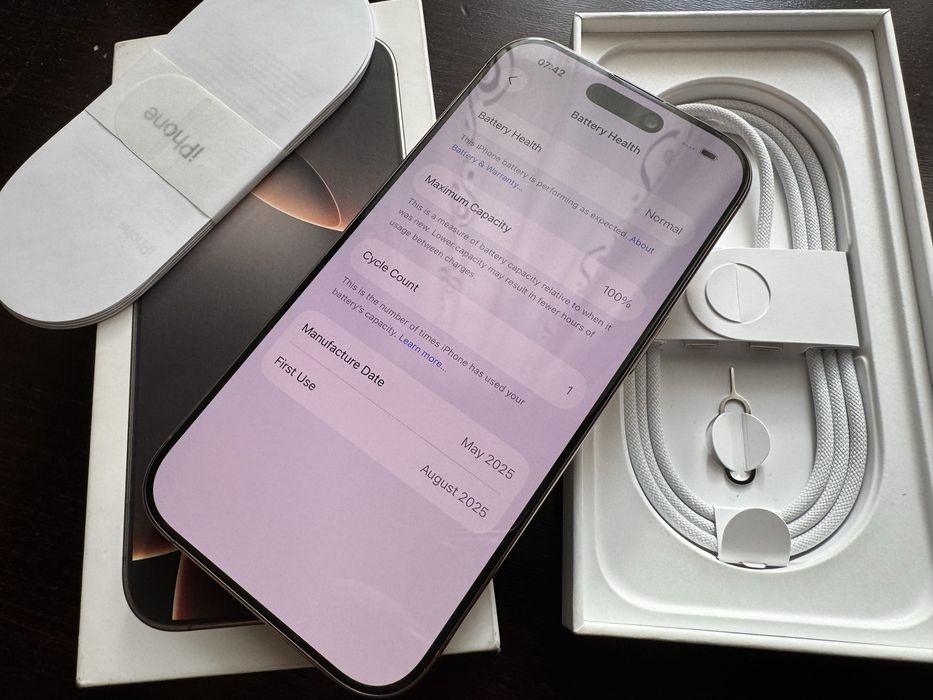 iPhone 16 Pro 256Gb Desert 1 цикл, MDM, Гарантия до августа