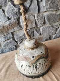Stara wisząca ceramiczna lampa Fat Lava, lata 60 żyrandol